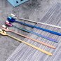 Mixing Stirring Ice Tea Cocktail Spoons,6.7 Inch Square Head Coffee Teaspoon,5pc
