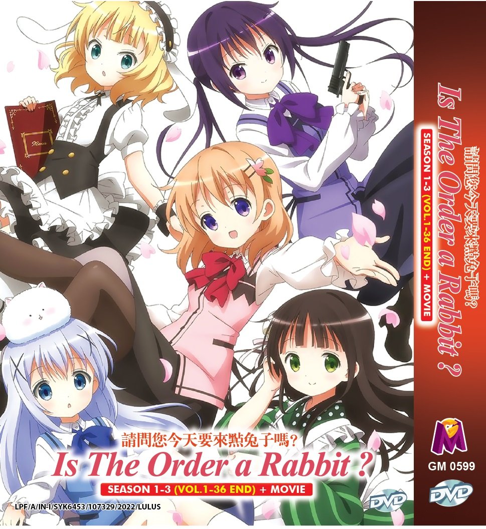 Anime DVD Is The Order A Rabbit? Season 1-3 Vol.1-36 End + Movie English Sub