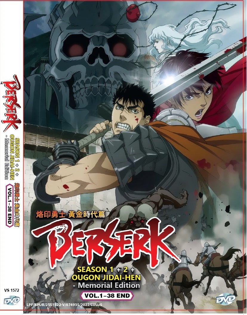 Anime DVD Berserk Season 1+2 + The Golden Age Arc - Memorial Edition Vol.1-38End
