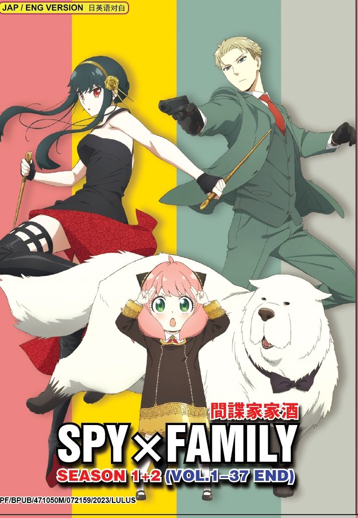 Anime DVD Spy x Family Complete TV Series Season 1+2 Vol.1-37 End - Spy X Family English Dub Episode 1