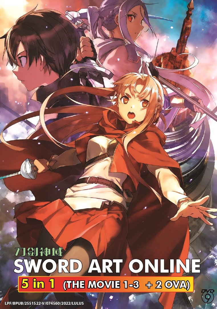 Anime DVD Sword Art Online Movie Collection 5 in 1 (The Movie 1-3+2OVA) Eng Dub