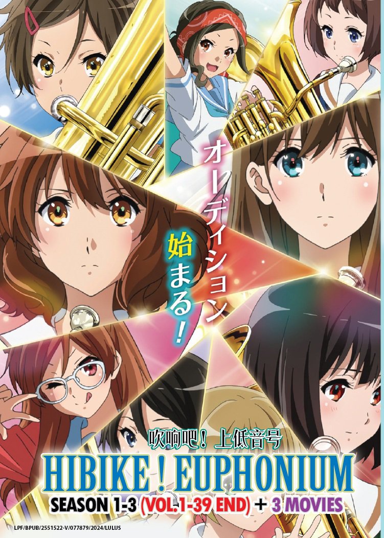 Anime DVD Hibike! Euphonium TV Series Season 1-3 (Vol.1-39End+3Movies) Eng Sub
