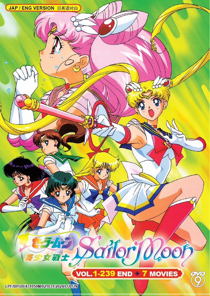 Anime DVD Sailor Moon Complete TV Series Vol.1-239 End + 7 Movies (SailorMoon)