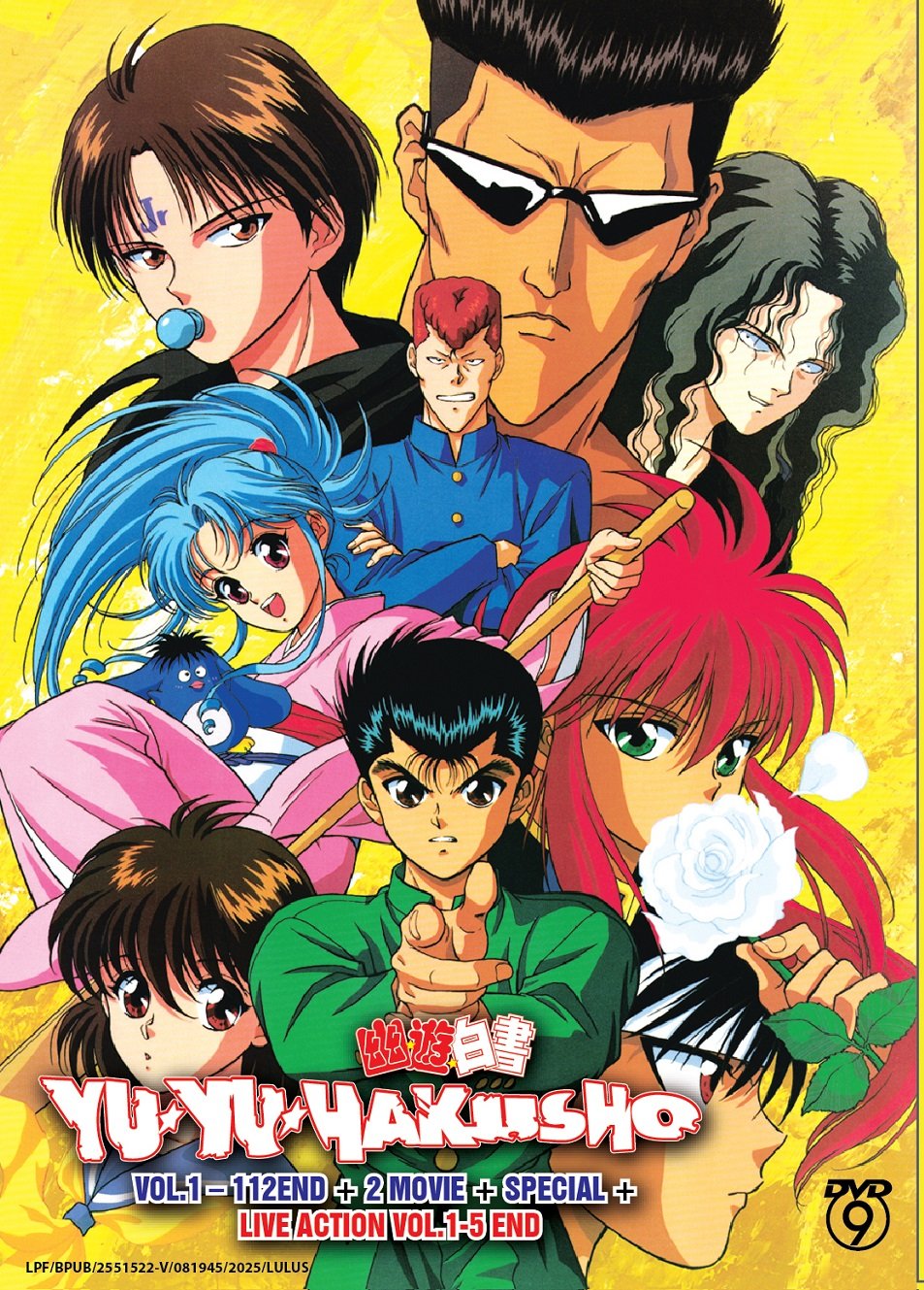 Anime DVD Yu Yu Hakusho TV Series Vol.1-112End+2Movie+Special+Live Action 1-5End