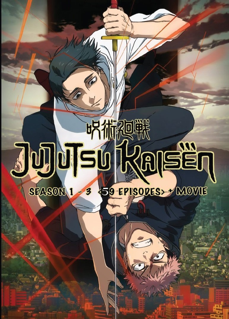 Anime DVD Jujutsu Kaisen Complete TV Series Season 1-3 Vol.1-59End+The Movie