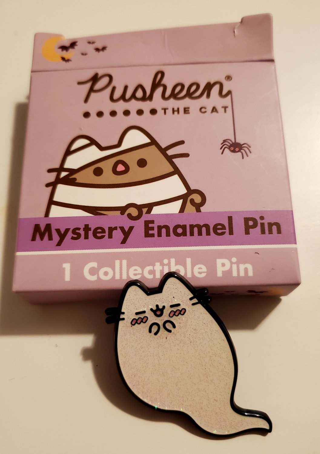 Pusheen cat ghost enamel pin blind box halloween series lapel