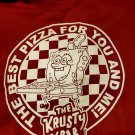 Spongebob squarepants krusty krab pizza sweatshirt maroon shirt nickelodeon size medium
