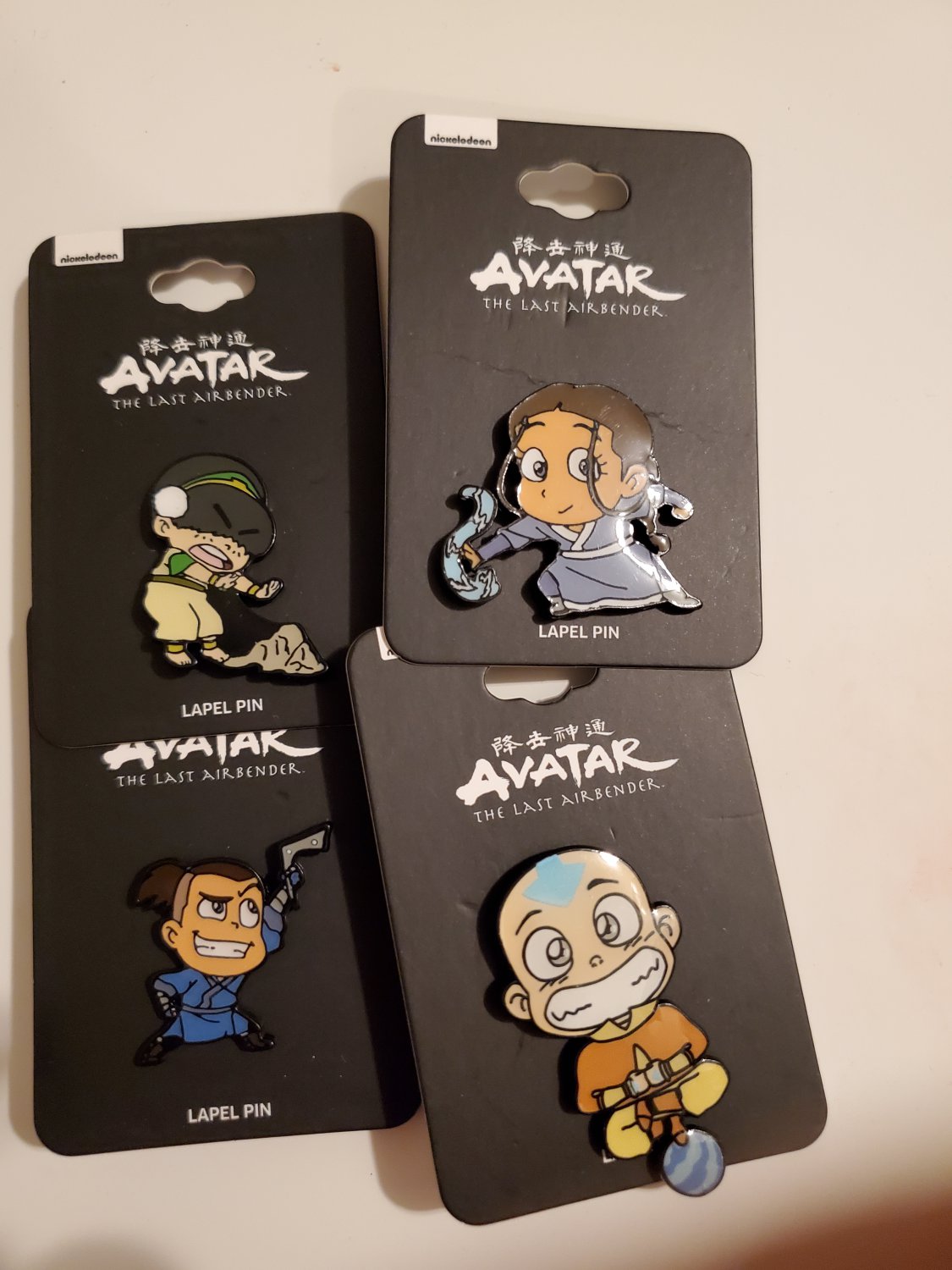 Avatar the Last Airbender pins set of 4 enamel pin Nickelodeon anime