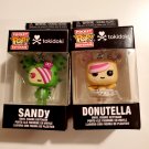 Funko pocket pop key chain Tokidoki set of 2 Donutella & Sandy figure