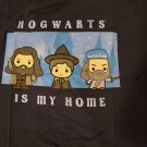 Harry Potter Hogwarts is my home t shirt chibi size small dark blue