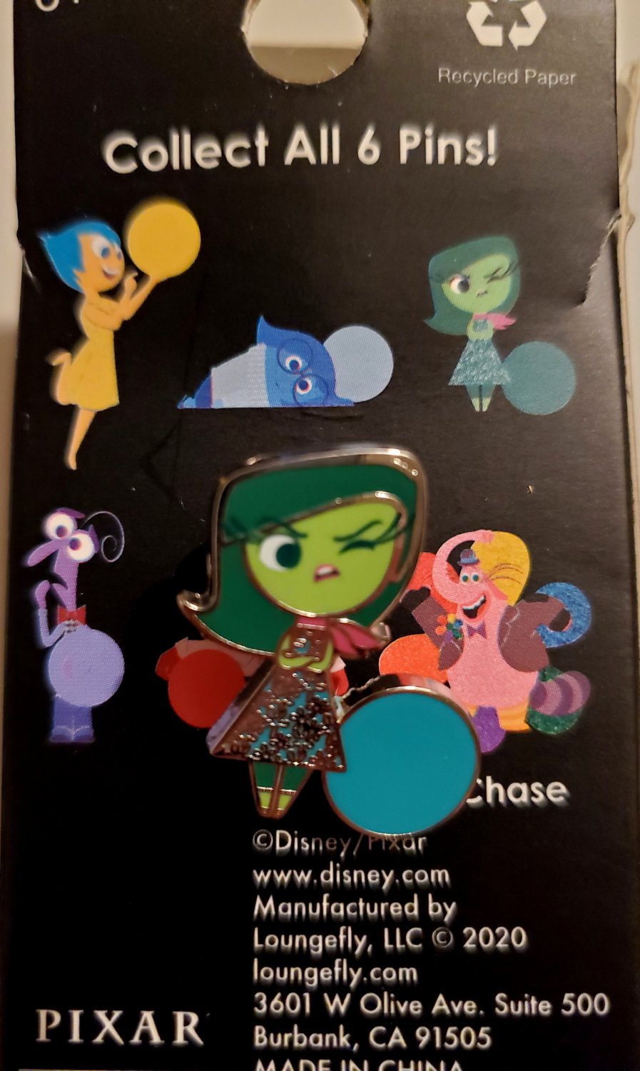 Loungefly Inside Out pin Disgust blind box enamel pin lapel pixar disney