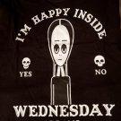 Adam's Family Wednesday t-shirt I'm happy inside black sz M tee