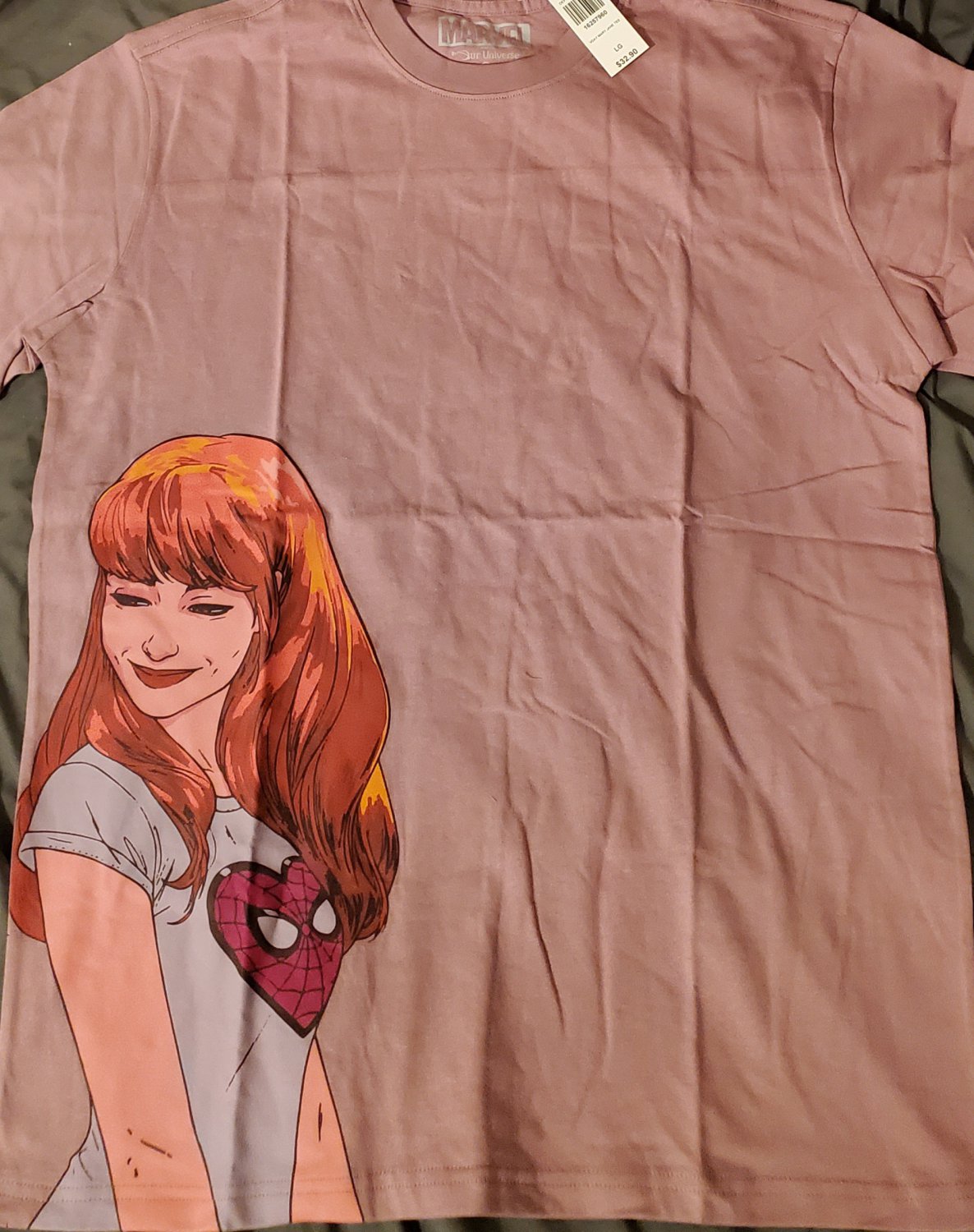 Marvel spiderman Mary Jane t shirt sz l comic book tee
