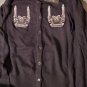 Disney Haunted Mansion cardigan sweater cropped women's top sz m black
