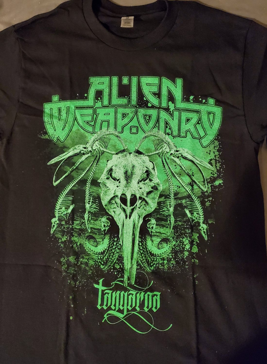 Alien weaponry t shirt tangaroa metal band tee sz small black