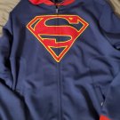 Dc super girl jacket hoodie cape sz 2 zip up