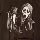 Ghost face scream t shirt icon of halloween tee horror black sz m