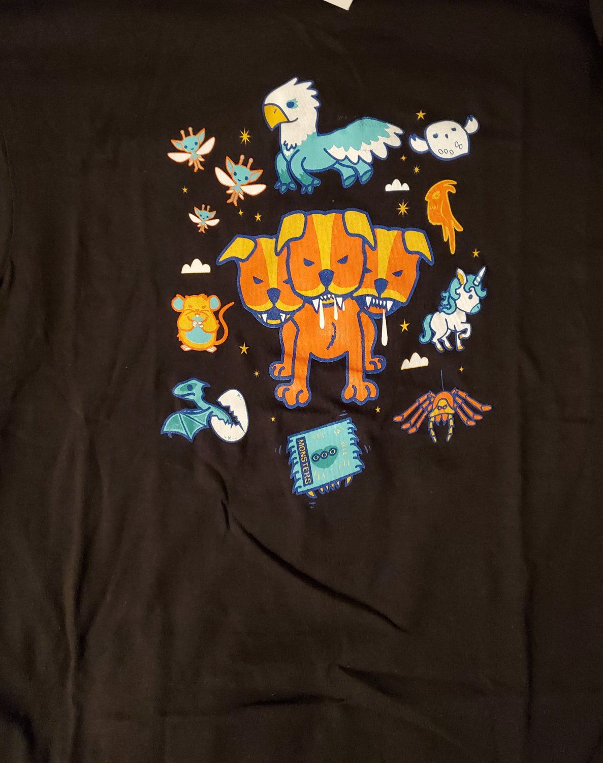 Rare Harry Potter Chibi creature monsters t shirt black tee sz xl