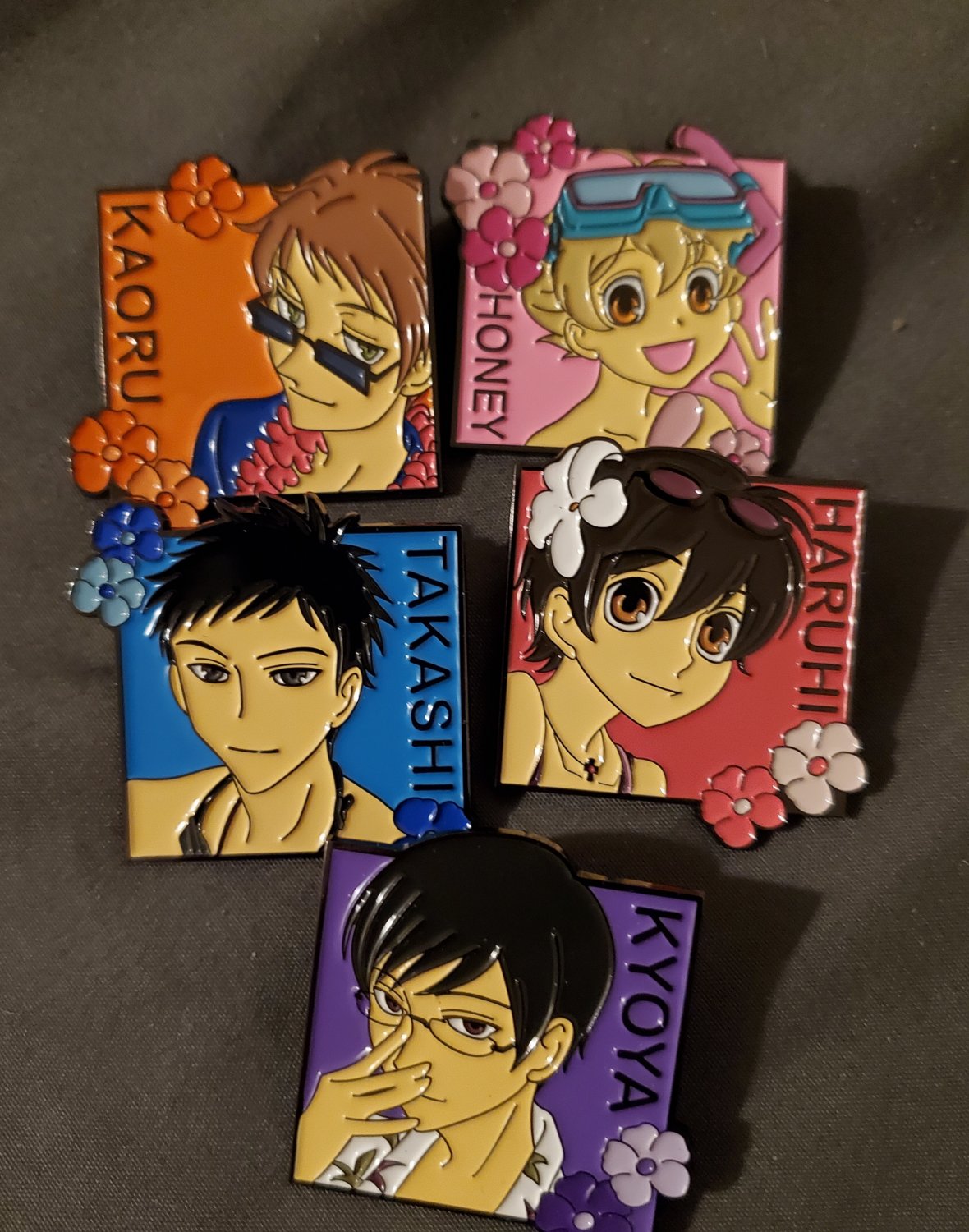 Ouran High School Host Club vacation pin set of 5 pins anime blind box