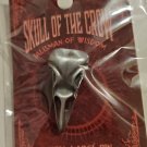 Skull of the crow pin talisman of wisdom metal pin