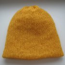 dark yellow mohair beanie