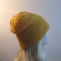 dark yellow mohair beanie