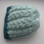 GOTS organic green cotton kids beanie cable pattern