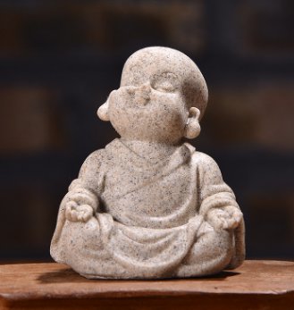 Creative Home Decoration Ornaments Customization of Sculpture Small Maitreya Sandstone Resin Crafts