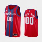 Detroit Pistons #00 Custom City Jersey Red