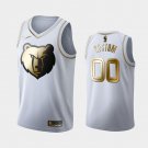 Mens Memphis Grizzlies #00 Custom White Golden Jersey