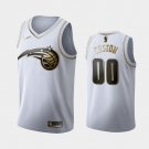 Mens Orlando Magic #00 Custom White Golden Jersey