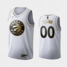 Mens Toronto Raptors #00 Custom White Golden Jersey