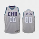 Women Charlotte Hornets #00 Custom City Gray Jersey