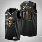 Youth Boston Celtics #00 Custom Black Golden Jersey