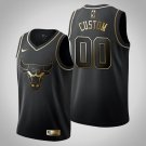 Youth Chicago Bulls #00 Custom Black Golden Jersey
