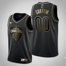 Youth Cleveland Cavaliers #00 Custom Black Golden Jersey