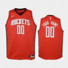 Youth Houston Rockets #00 Custom Red Jersey