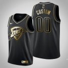 Youth Oklahoma City Thunder #00 Custom Black Golden Jersey