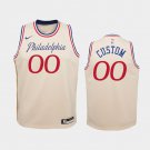 Youth Philadelphia 76ers #00 Custom Cream City Jersey