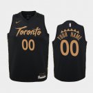 Youth Toronto Raptors #00 Custom Black City Jersey