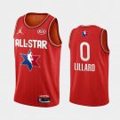 Blazers #0 Damian Lillard All-Star Jersey Red
