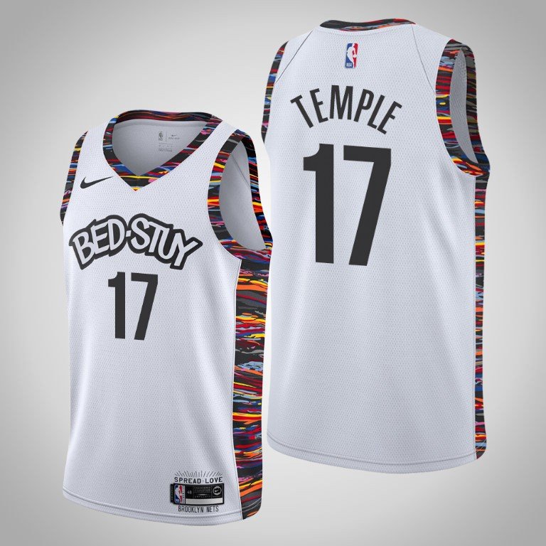 Brooklyn Nets #17 Garrett Temple City Jersey White