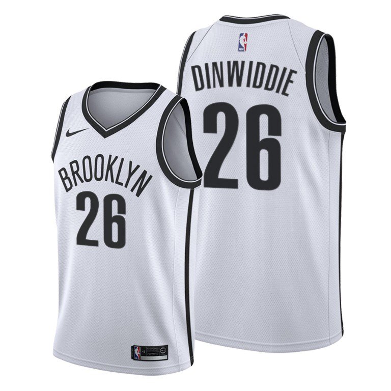 Brooklyn Nets #26 Spencer Dinwiddie Jersey White