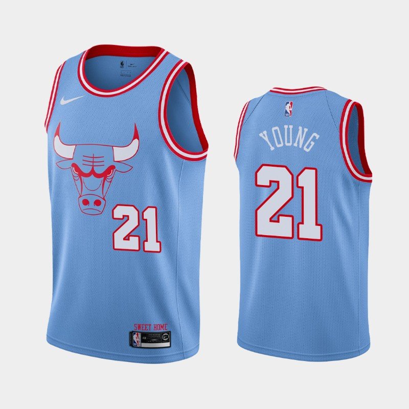 Men's Chicago Bulls #21 Thaddeus Young City Jersey