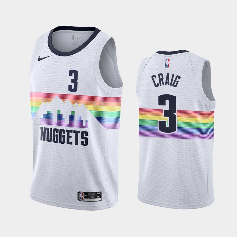 Mens Denver Nuggets #3 Torrey Craig Jersey white