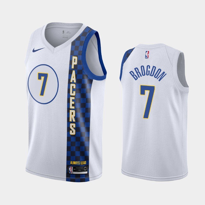 Mens Indiana Pacers #7 Malcolm Brogdon City Jersey