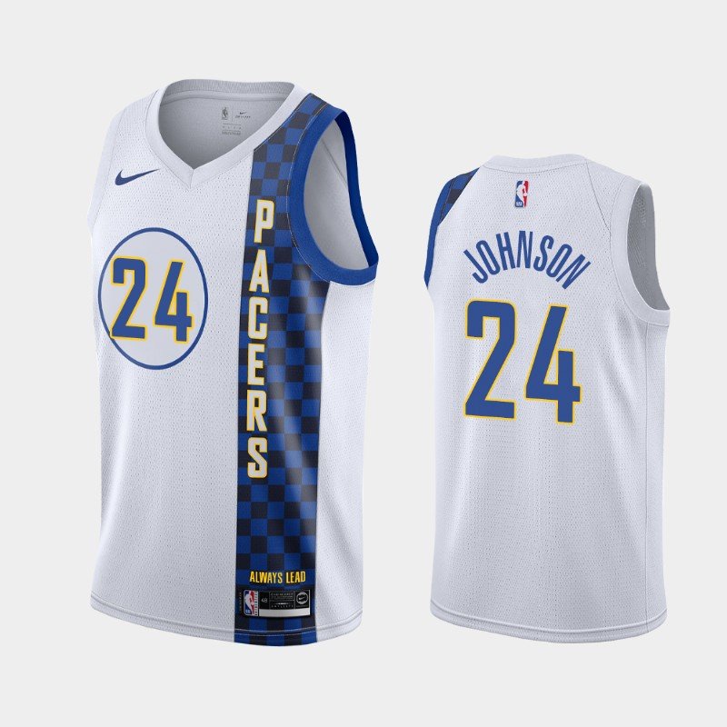 Mens Indiana Pacers #24 Alize Johnson City Jersey