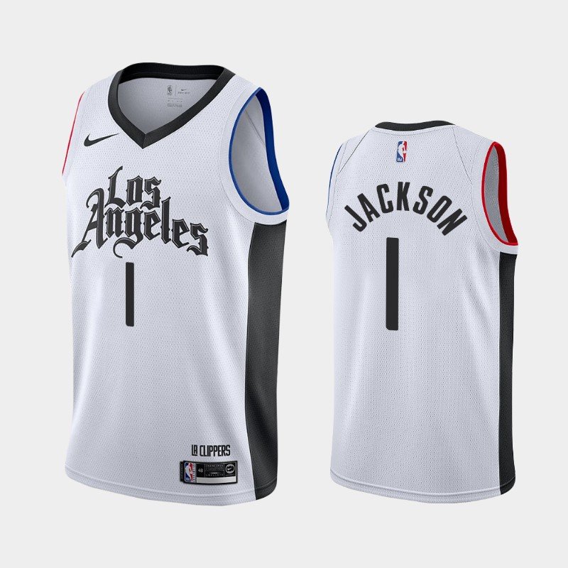 Los Angeles Clippers #1 Reggie Jackson White City Jersey