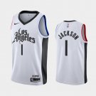 Los Angeles Clippers #1 Reggie Jackson White City Jersey