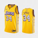 Men's Los Angeles Lakers #34 Shaquille O'Neal City Jersey
